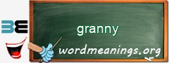 WordMeaning blackboard for granny